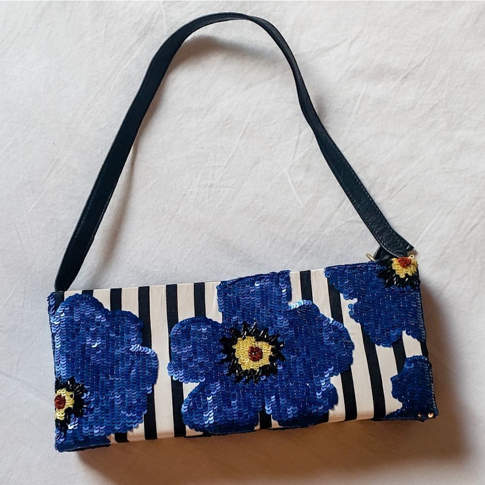 Stripes and Flower Purse